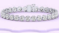 14K Round Diamond Bezel Bracelet