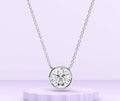 14K Round Fancy Solitaire Pendant
